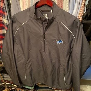 Detroit Lions Outer Buck windbreaker.